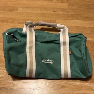 Dutch Bros Coffee logo Green Duffel travel gym bag